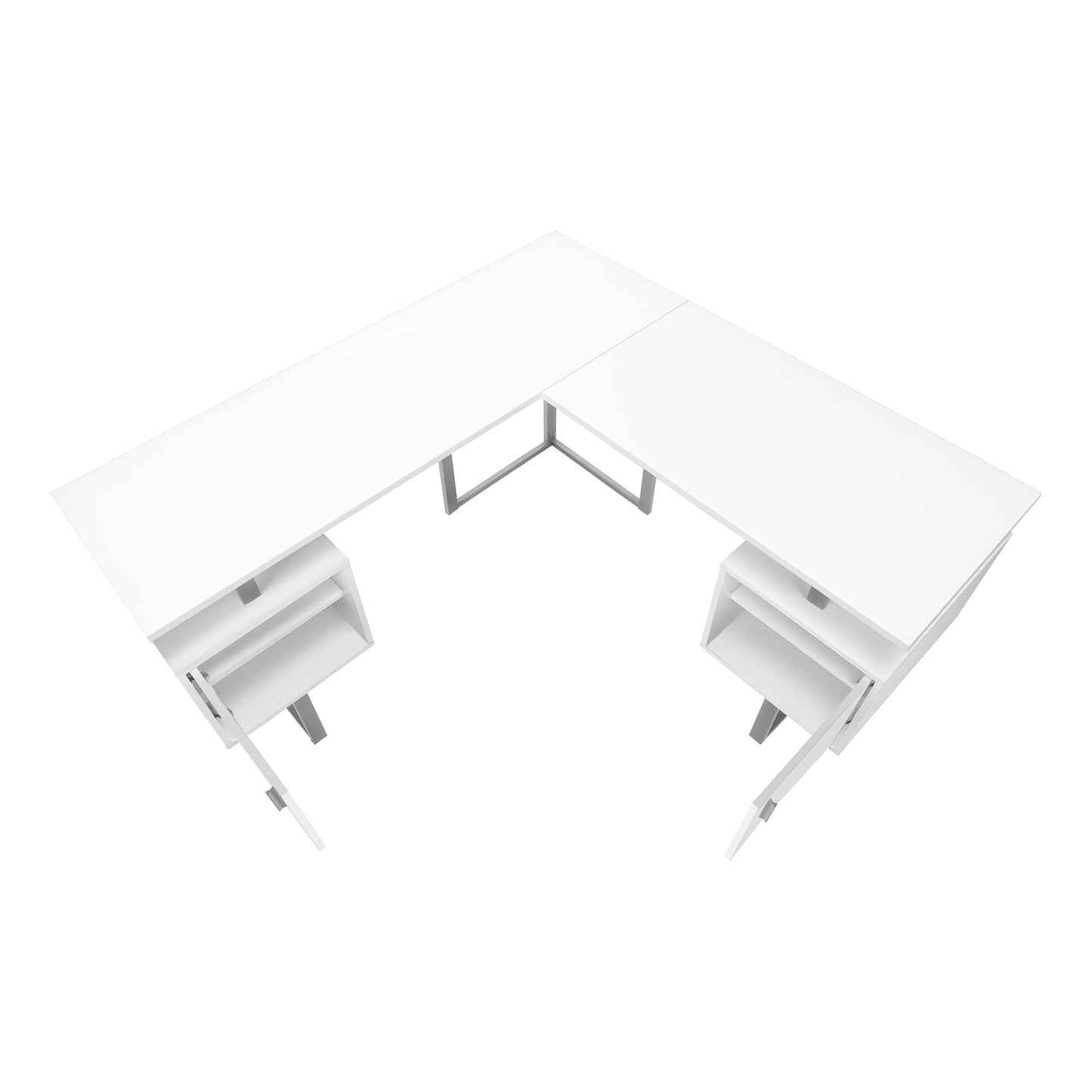Bureau - 58"L / Base Métal en Coin / #MO7695