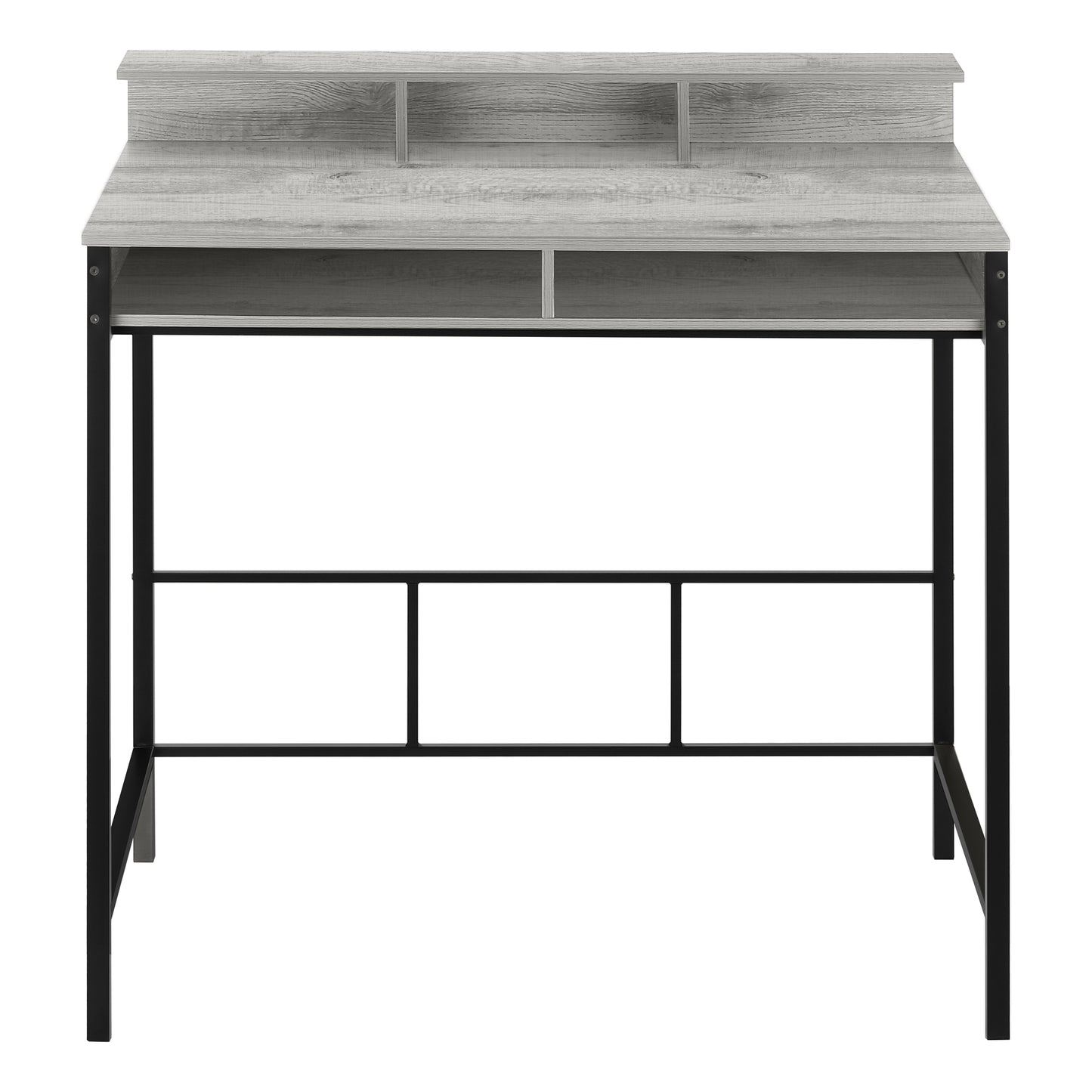 Bureau - 48"L / Apparence Bois / Base Métal Noir Hauteur Debout / #MO7703