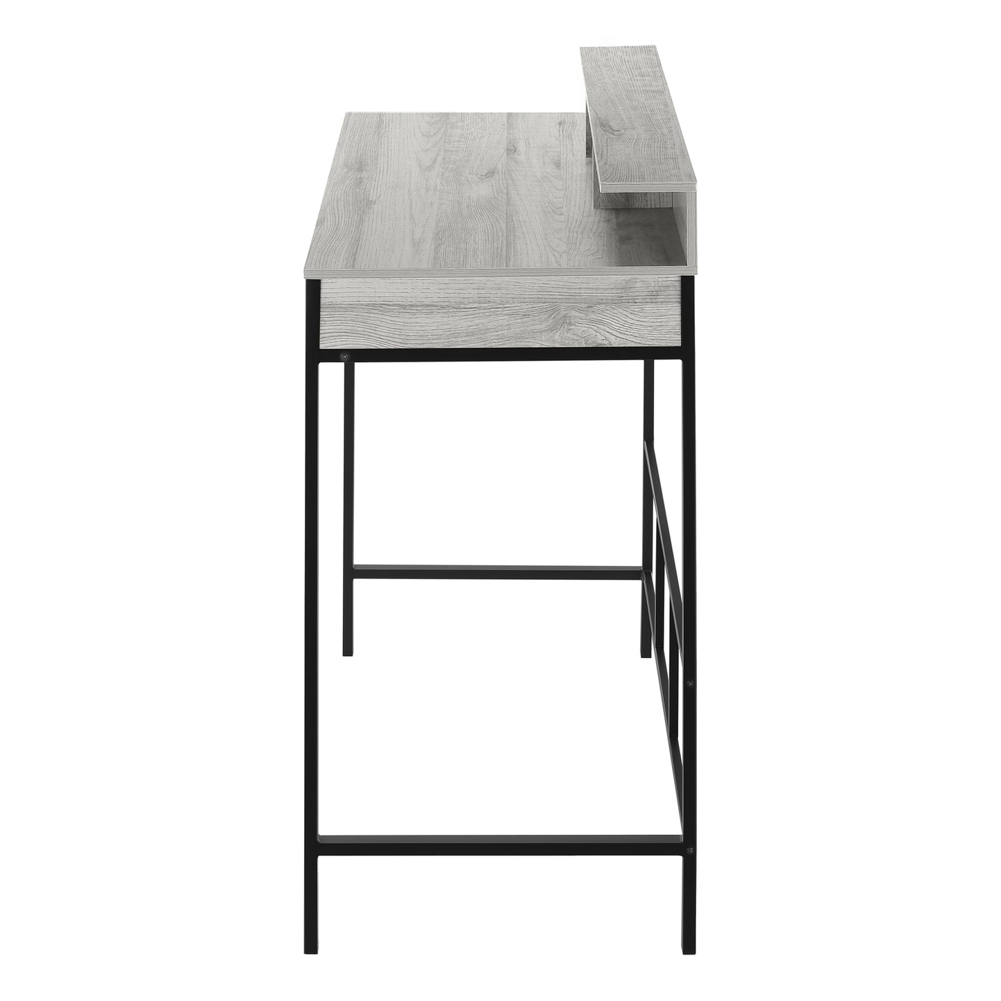 Bureau - 48"L / Apparence Bois / Base Métal Noir Hauteur Debout / #MO7703