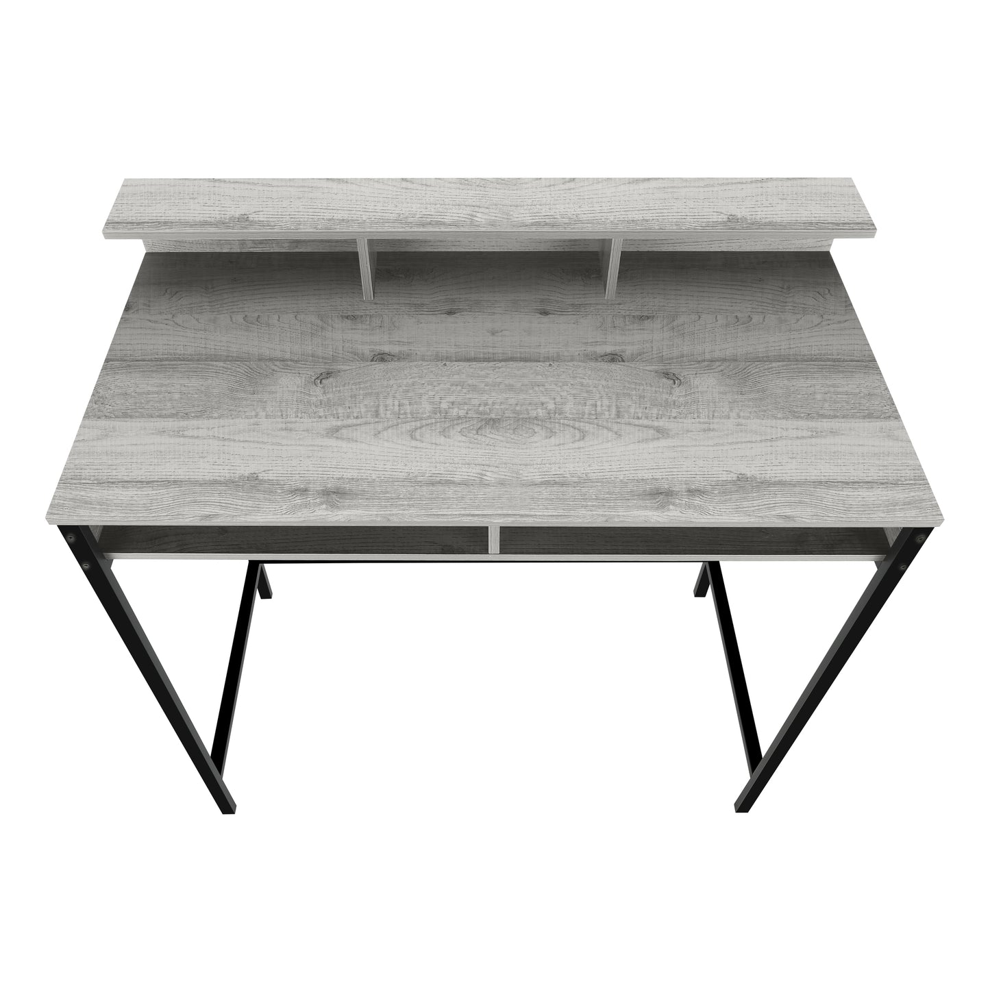 Bureau - 48"L / Apparence Bois / Base Métal Noir Hauteur Debout / #MO7703