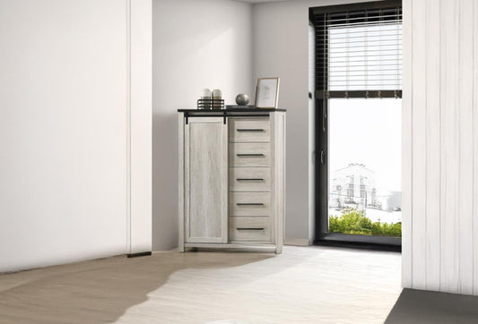 Henry / Ensemble de Chambre à Coucher / 6 morceaux / Gris Pâle