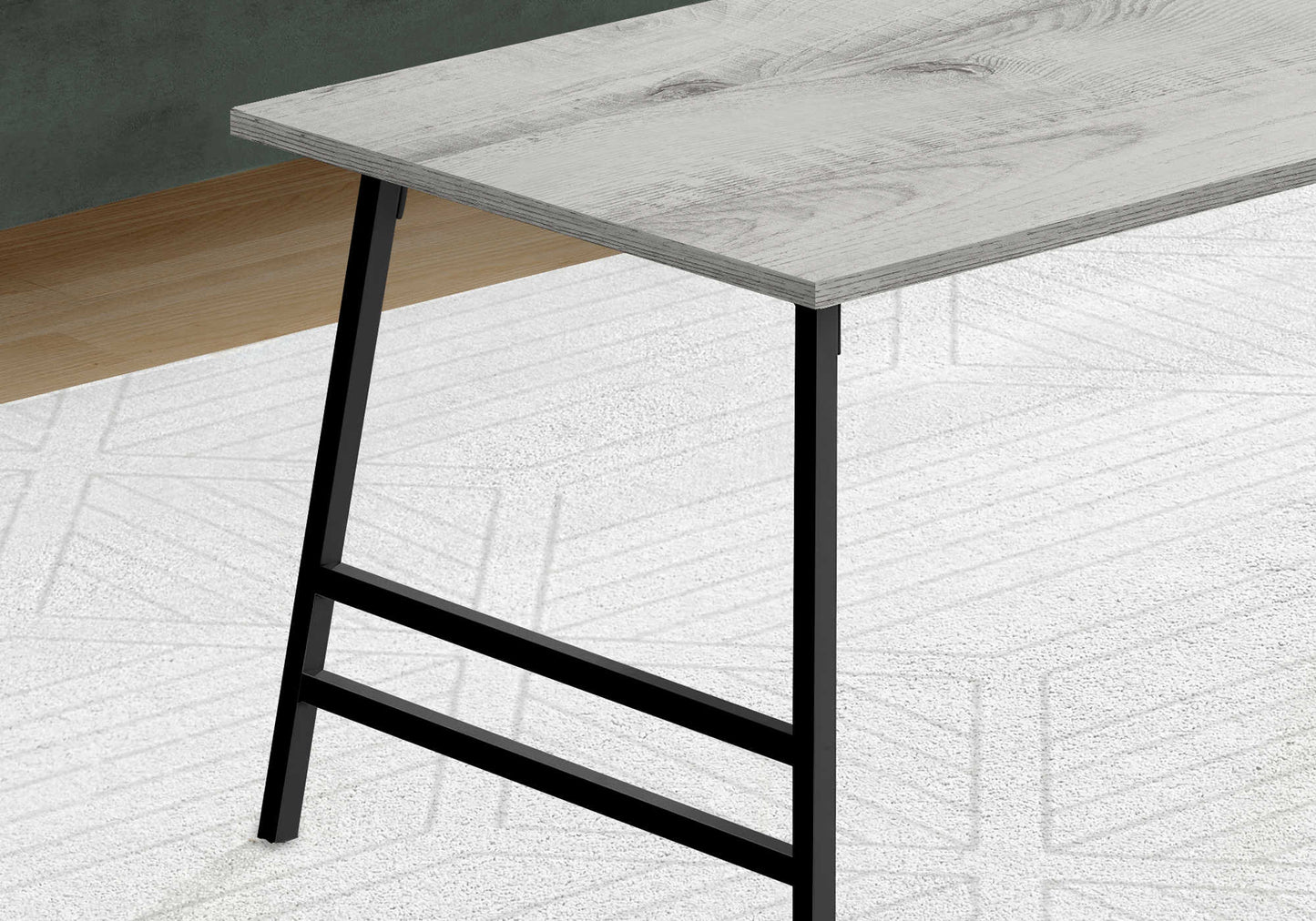 TABLE DE SALON - 40"L / GRIS / METAL NOIR / #MO3791