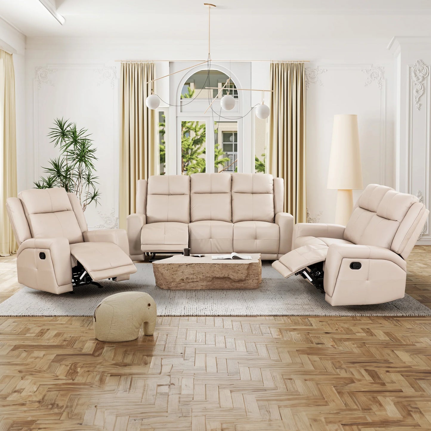 Causeuse Inclinable Beige / Polyester / Igor