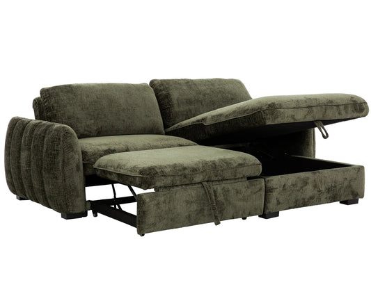 Sofa-Lit Tregenna2 / Vert / Réversible