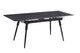 Table de Cuisine Extensible avec Plateau en Marbre Noir en Pierre Frittée et Pieds en Acier Noir | 7181T