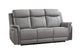 Sofa Inclinable Électrique Cyrus en Cuir Véritable et PVC match | Gris Pâle | 04899
