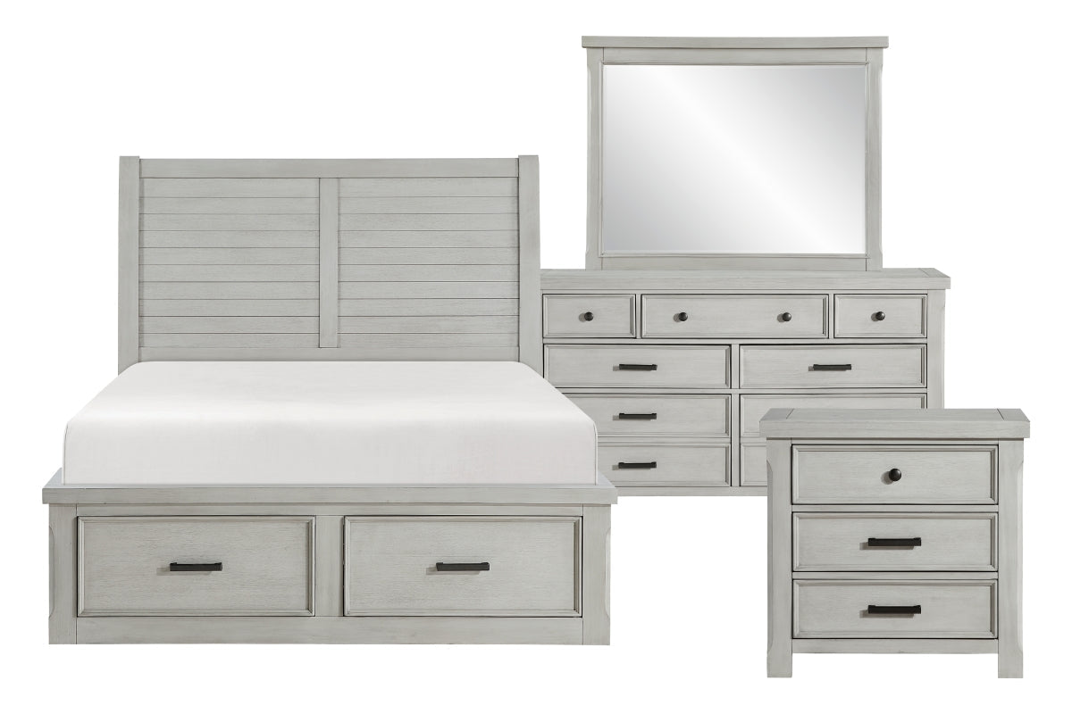 Eden - Ensemble de Chambre à Coucher - Gris Clair
