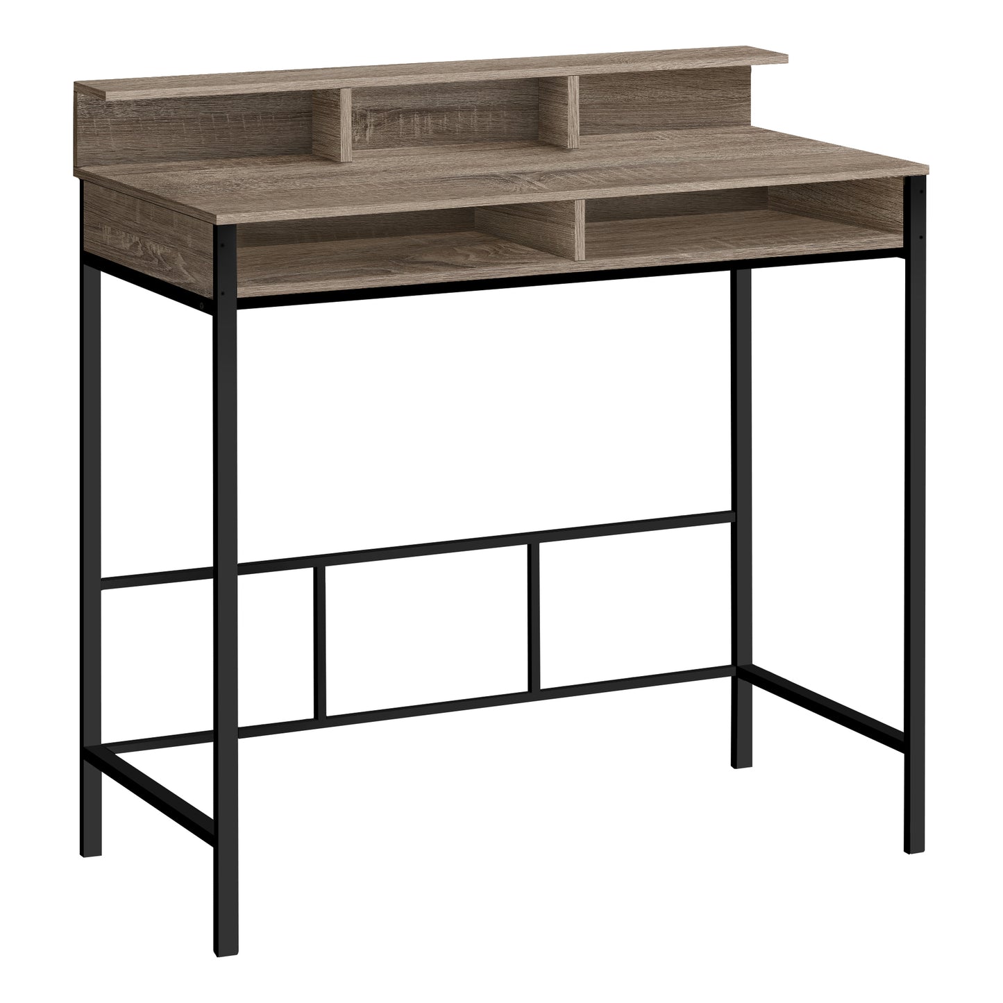 Bureau - 48"L / Apparence Bois / Base Métal Noir Hauteur Debout / #MO7703