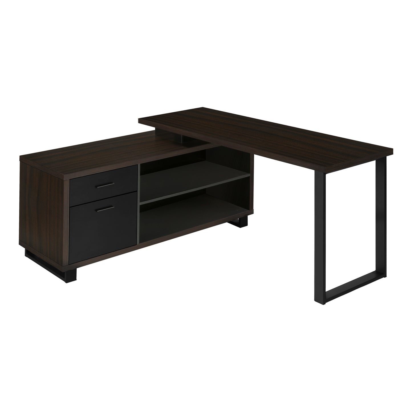 Bureau - 72"L / en Coin Exécutif / Base Noir / #MO7714
