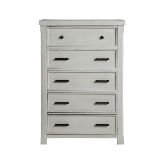 Commode 5 Tiroirs | Gris Clair | 9-7331