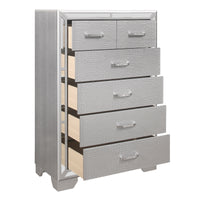 Commode 5 Tiroirs Aveline | Argent | 9-VS8241