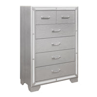 Commode 5 Tiroirs Aveline | Argent | 9-VS8241