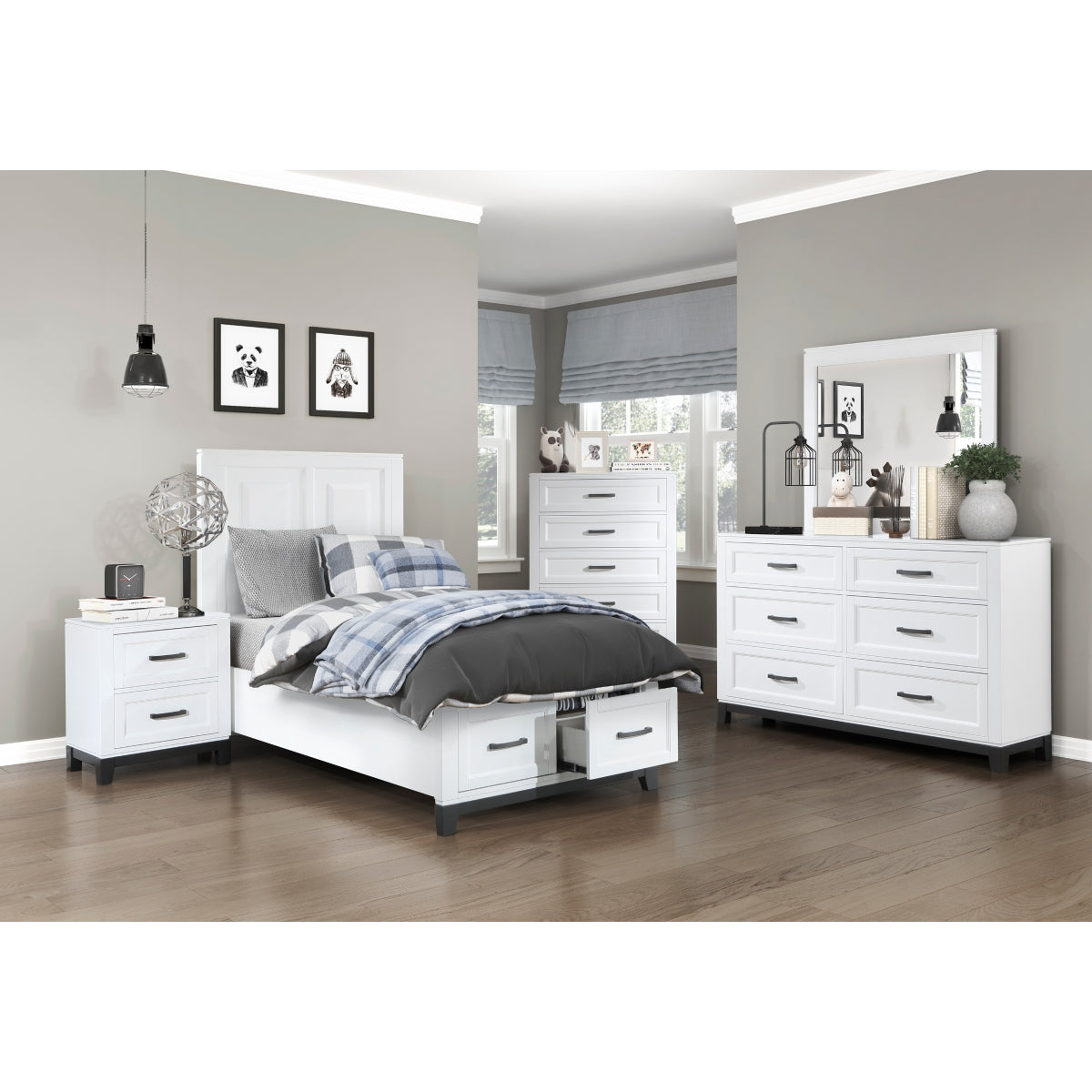 Lit Simple Complet Garretson | Blanc | 1-T541