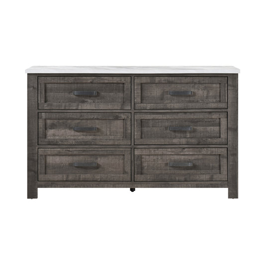 Commode 6 Tiroirs Beowulf | Gris Rustique | 5-7541