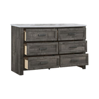 Commode 6 Tiroirs Beowulf | Gris Rustique | 5-7541