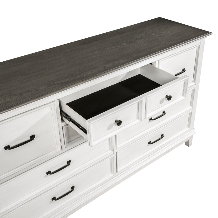 Commode double Cheston, détail des poignées