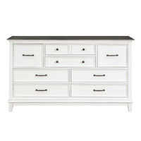 Commode 9 Tiroirs Chesterton | Blanc | 5-6341