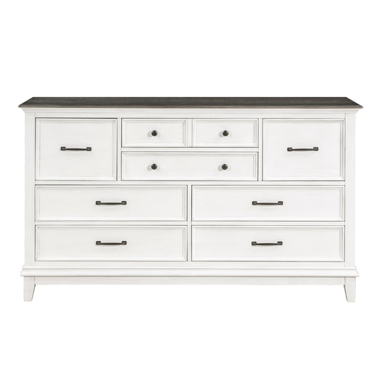 Commode 9 Tiroirs Chesterton | Blanc | 5-6341