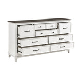 Commode double Cheston, tiroirs ouverts