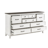 Commode 9 Tiroirs Chesterton | Blanc | 5-6341
