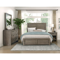 Lit King Complet Longview | Gris Rustique | KE1-KYG8941