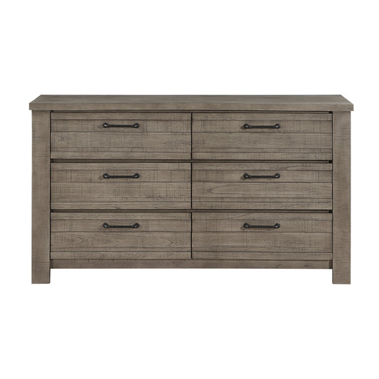 Commode 6 Tiroirs  Longview | Gris Rustique  | 5-YG8941