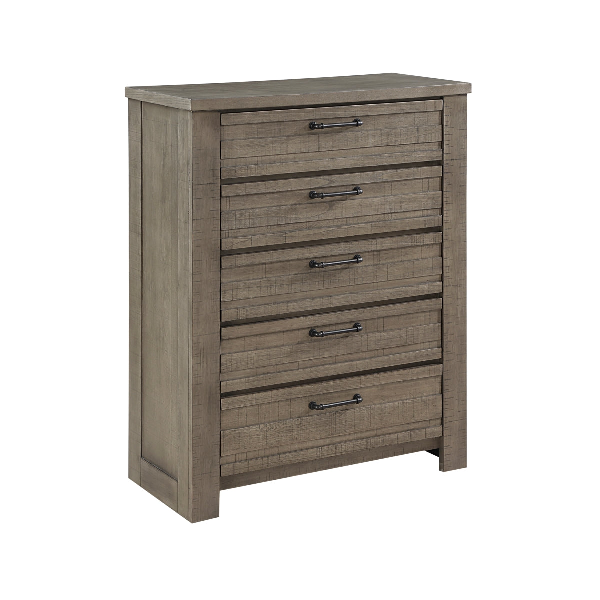 Commode 5 Tiroirs Longview | Gris | 9-YG841