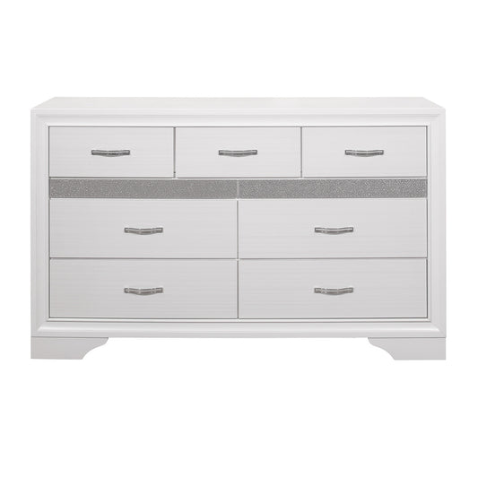 Commode 9 Tiroirs Luster | Blanc | 5-W5051