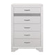 Commode 5 Tiroirs Luster | Blanc | 9-W5051