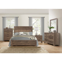 Lit Queen Complet Corbin | Brun Rustique | 1-1534