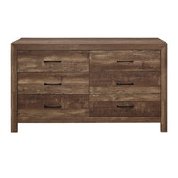 Commode 6 Tiroirs Corbin | Brun Vieilli | 5-4351