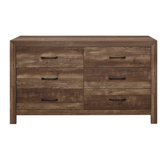 Commode 6 Tiroirs Corbin | Brun Vieilli | 5-4351