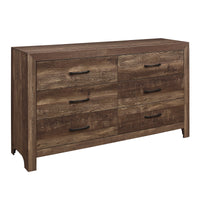 Commode 6 Tiroirs Corbin | Brun Vieilli | 5-4351