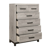 Commode 6 Tiroirs Zephyr | Gris | 9-7751