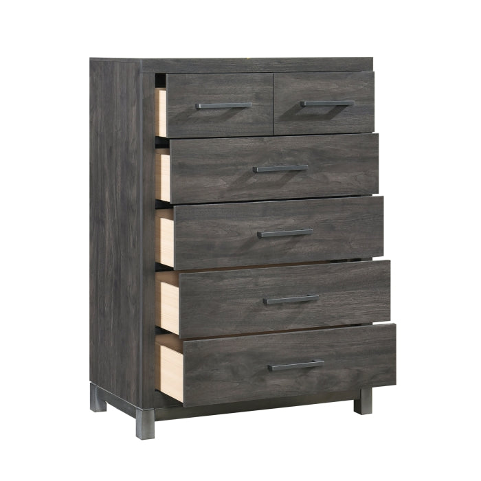 Commode haute Stella gris foncé