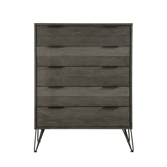 Commode 5 Tiroirs Urbanite | Gris | 9-4061