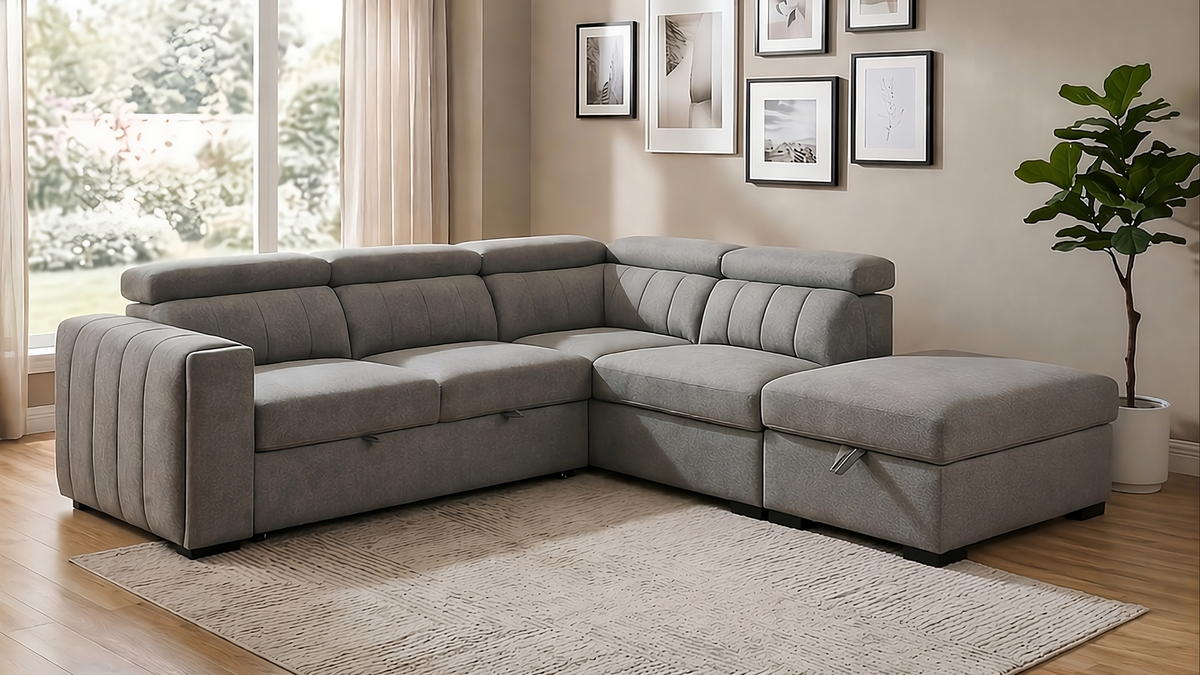Sofa sectionnel Percé gris