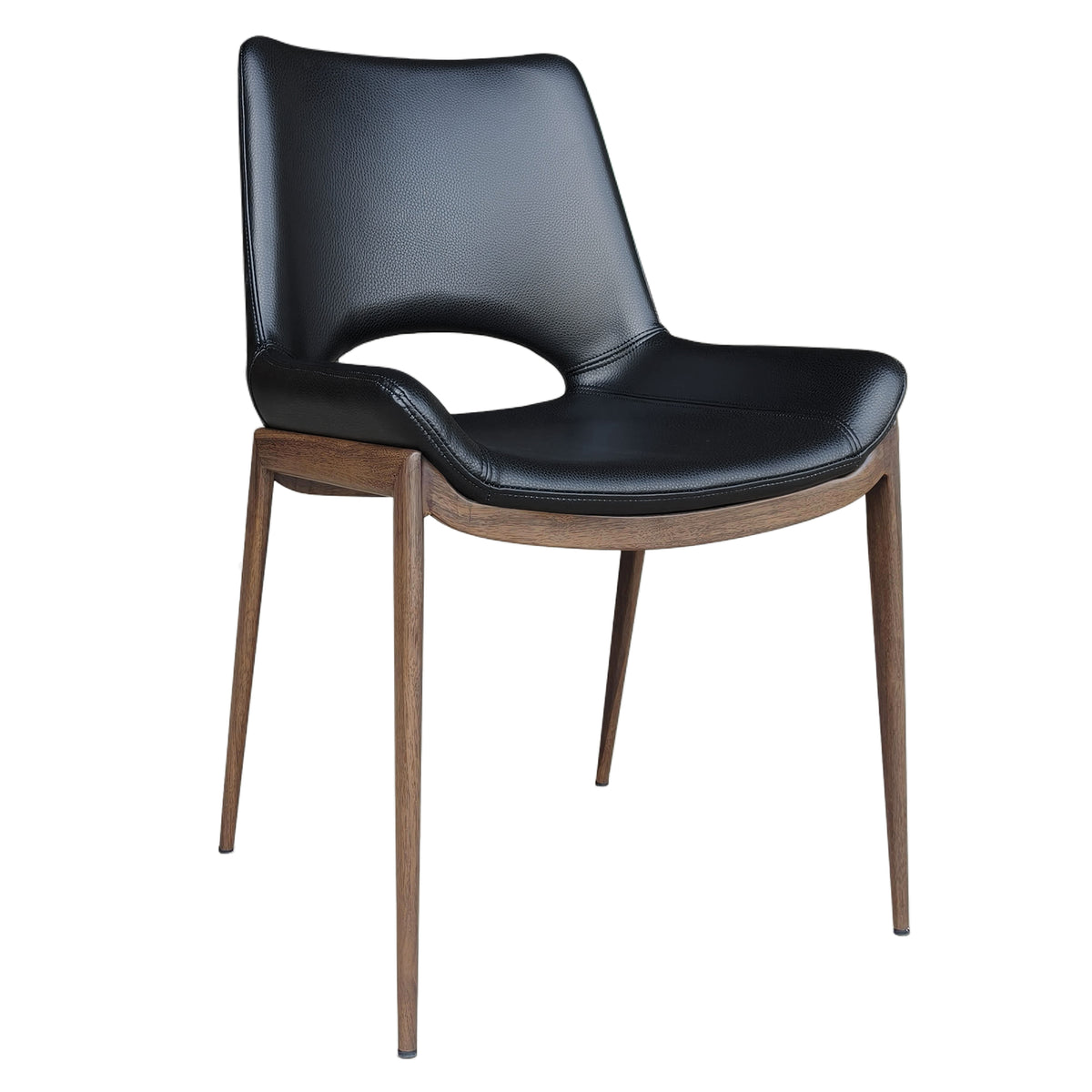 Chaise Pontiac noir / noyer (Worldwide Icona 202-067BK_WAL) – Meubles TOCO