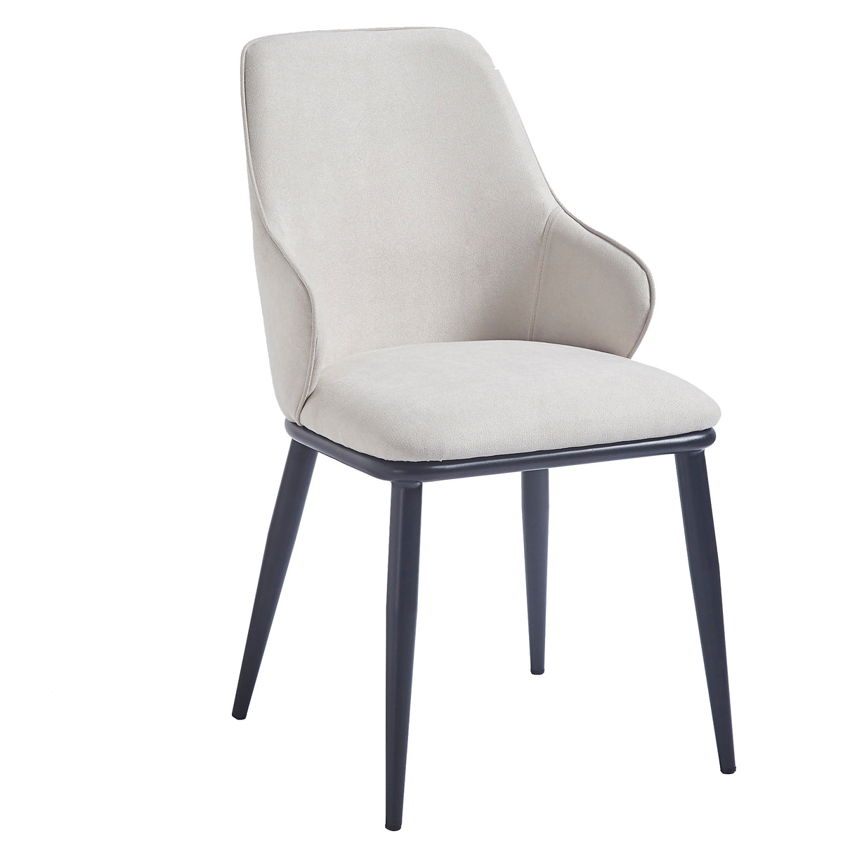 Chaise Brome tissu beige / noir (Worldwide Kash 202-084BEG) – Meubles TOCO