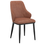 Chaise Brome similicuir selle / noir (Worldwide Kash 202-084SD) – Meubles TOCO