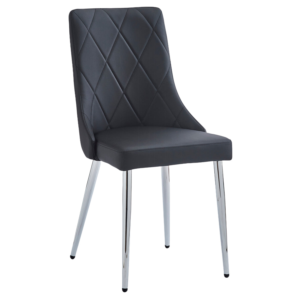 Chaise Ormstown noir / chromé (Worldwide Devo 202-087BK) – Meubles TOCO