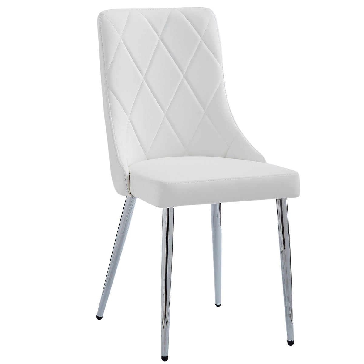 Chaise Ormstown blanc / chromé (Worldwide Devo 202-087WT) – Meubles TOCO