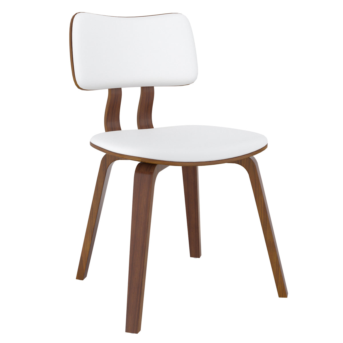 Chaise Hemmingford blanc / noyer (Worldwide Zuni 202-581PUWT) – Meubles TOCO