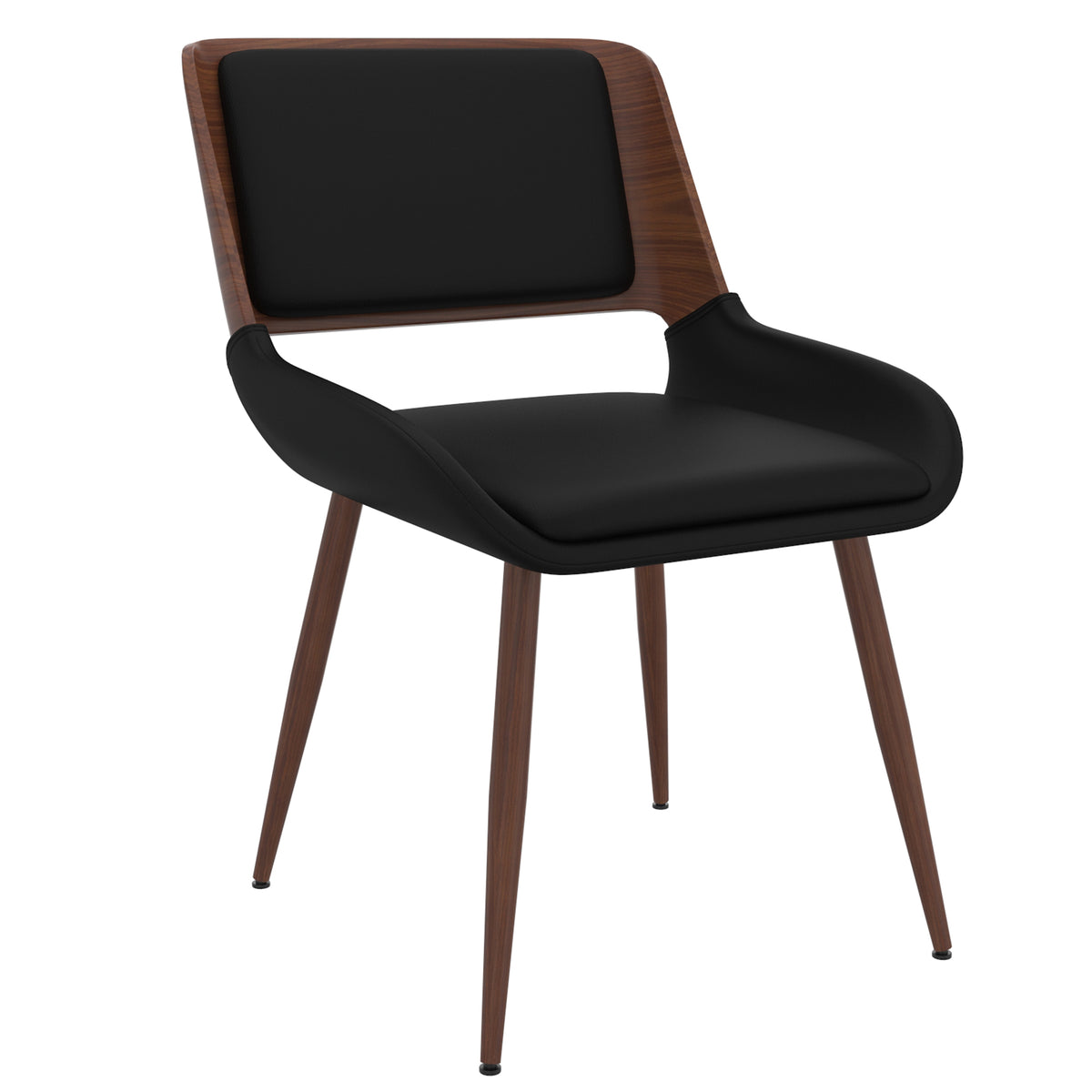 Chaise Lennoxville noir / noyer (Worldwide Hudson 202-582PUBK) – Meubles TOCO
