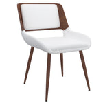 Chaise Lennoxville blanc / noyer (Worldwide Hudson 202-582PUWT) – Meubles TOCO