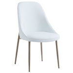 Chaise Sabrevois blanc / or vieilli (Worldwide Cleo 202-636WT) – Meubles TOCO
