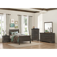 Lit Simple Complet Mayville | Gris Teinté | 1-GST7412