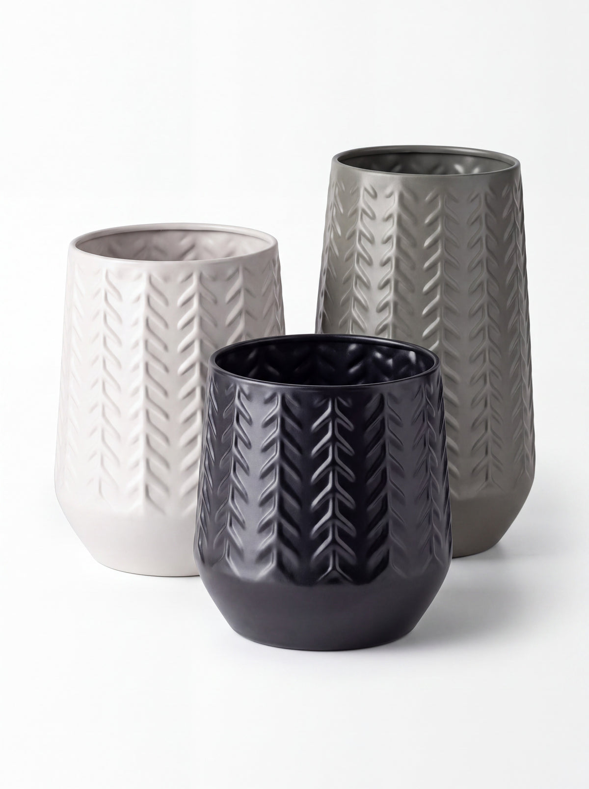 Vase Chevron Métallique Gemma I