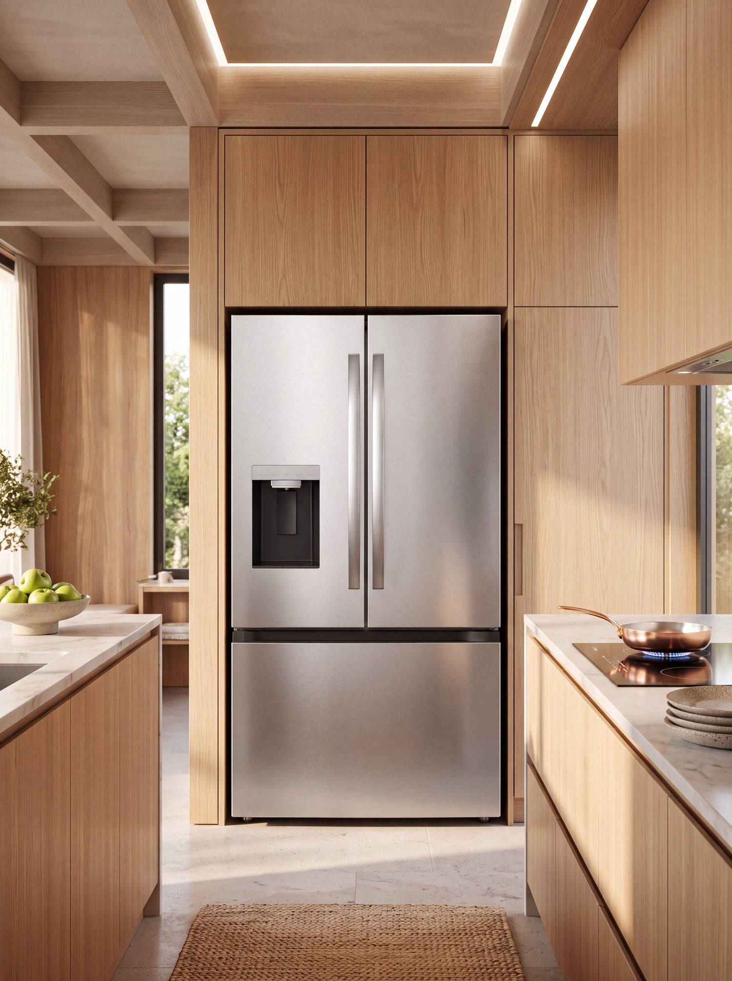 Réfrigérateur de 36 po, 28,9 pi³ à profondeur standard avec portes françaises- MIDEA
