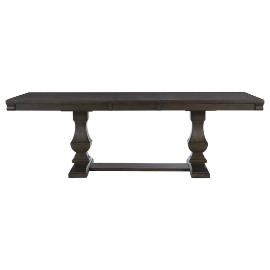 Table de Cuisine Extensible- 76,5''-94'' / Bois Brun Rustique / MA5741-94